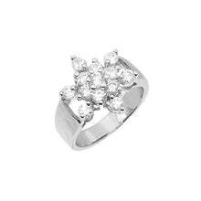  Women's Cubic Zirconia Ring in Rhodium Plated Size7,8,9