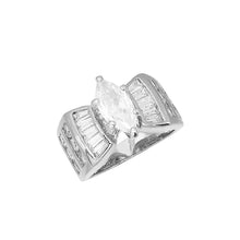  Women's Marquise Rhodium Cubic Zirconia Engagement Ring Size7,8,9