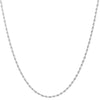 3MM Silver Classic Rope Chain Necklace 18"20"24"30"36"