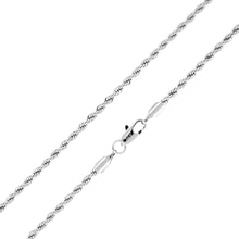  3MM Silver Classic Rope Chain Necklace 18"20"24"30"36"