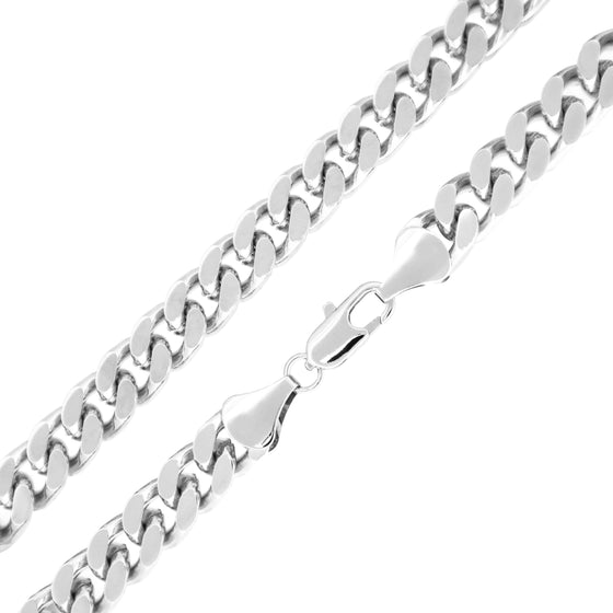 10MM Silver Classic Curb Chain Necklace 30"