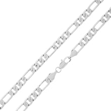  6MM Silver Classic Figaro Chain Necklace 20"24"