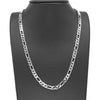 6MM Silver Classic Figaro Chain Necklace 20"24"