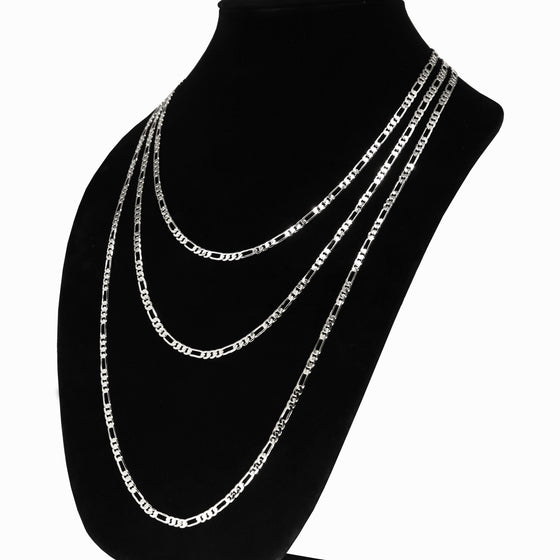 Luna Dark Black Silver Bead Chain Necklace 16 inch 30 inch Black Rhodium Plated Silver / 24 inch