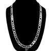 12MM Silver Classic Figaro Chain Necklace 20"24"30"36"