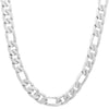 12MM Silver Classic Figaro Chain Necklace 20"24"30"36"