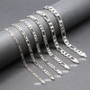 6MM Silver Classic Figaro Chain Necklace 20"24"