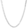 8MM Silver Classic Mariner Chain Necklace 20"24"