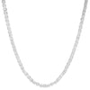 6MM Silver Concave Mariner Chain Necklace 20"24"