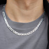 7MM Silver Concave Mariner Chain Necklace 20"24"