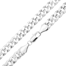  10MM Silver Concaved Cuban Chain Necklace 20"24"30"36"