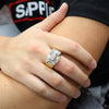 Men's Micro pave CZ Ring in 14K Gold Plated Size10-11